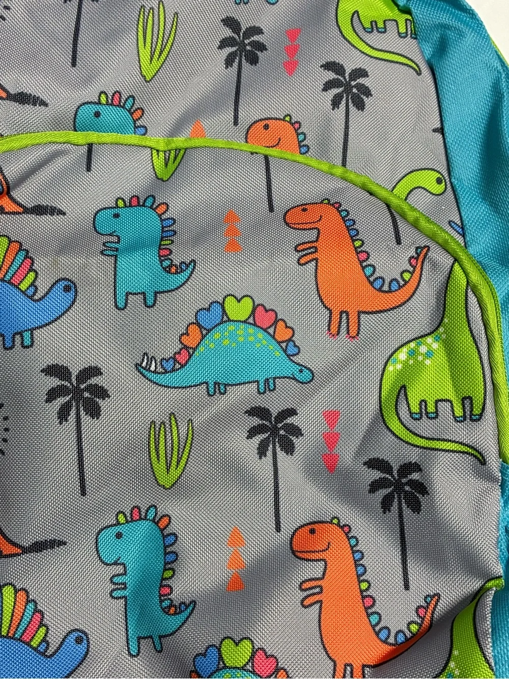 Kids Dinosaur Backpack Blue Green Gray School Preschool Book Bag